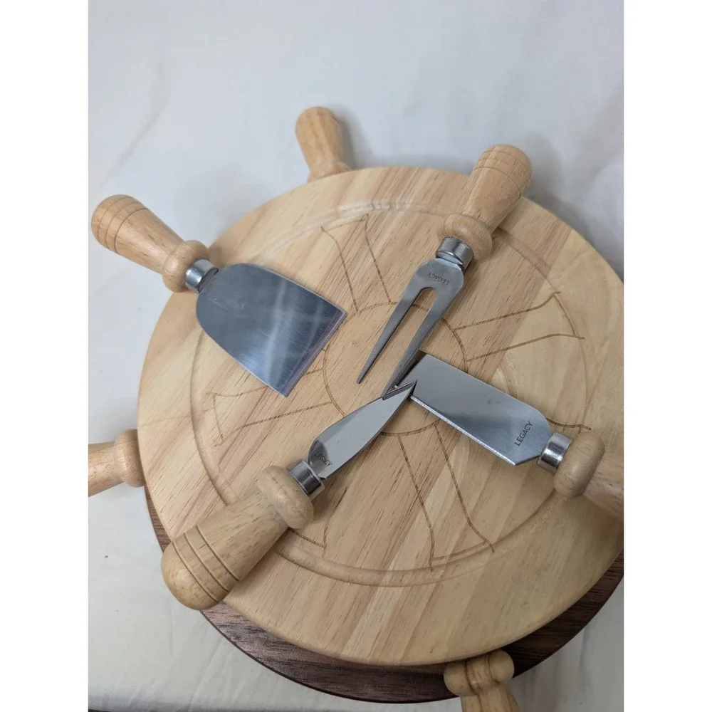 Legacy by‎ Picnic Time Wheel (Cheese Board, Cheese Knife, Cheese Knife Spreader)